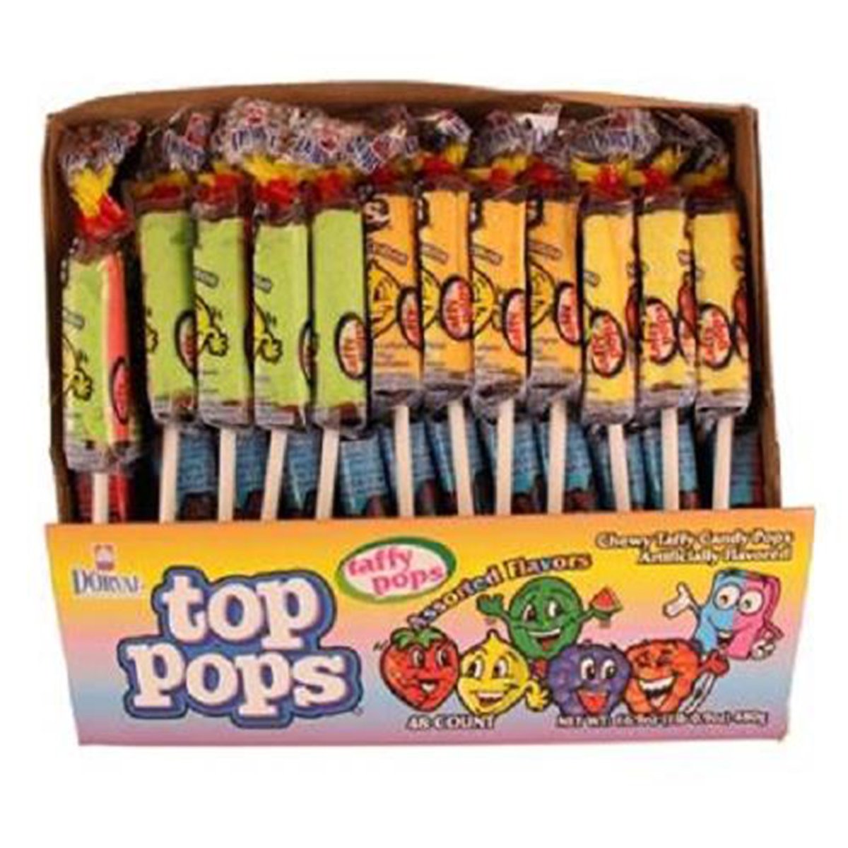 Top Pops, Assorted Flavors Lollipops, Count 48 - Sugar Candy/Grab Varieties & Flavors