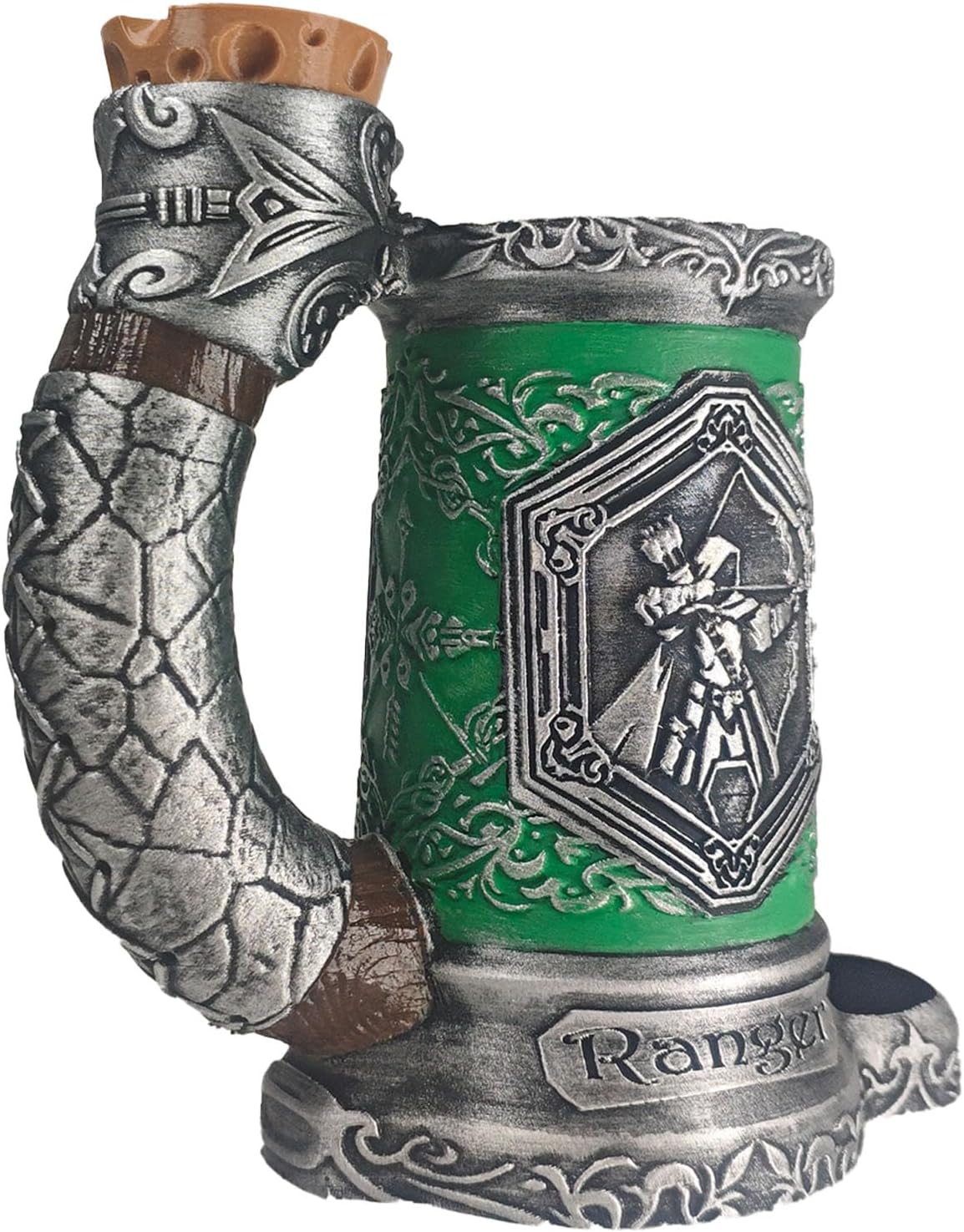 DND Mug Dice Tower Set, DnD Dice Cup with Storage, 12/16 Oz Beverage Holder, DND Accessories for Players, Best Gift for RPG Game lover (Ranger)
