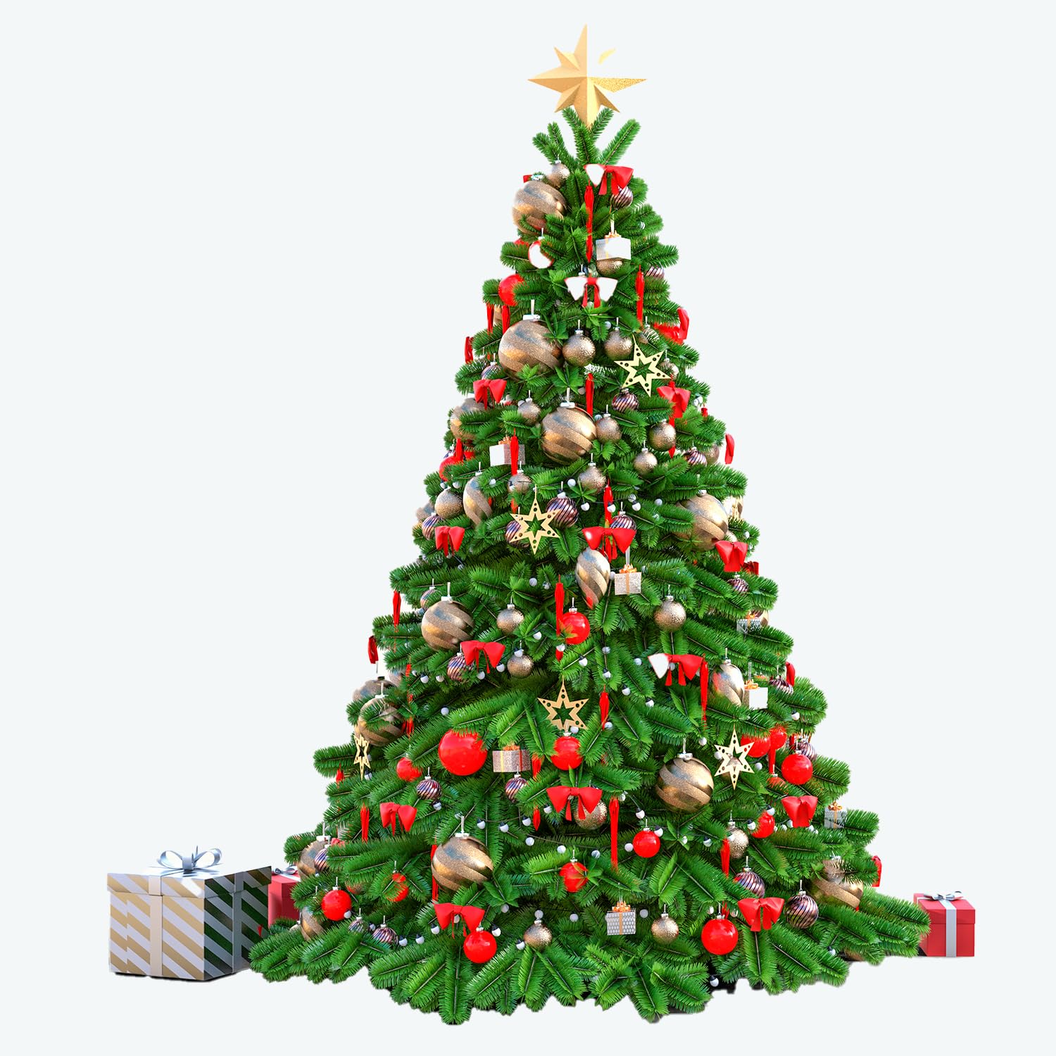 Árbol de Navidad 150cms, árbol de Navidad nevado, Luces de Navidad Opcionales, decoración arbol Navidad a tu Gusto, Christmas Tree 293 Ramas