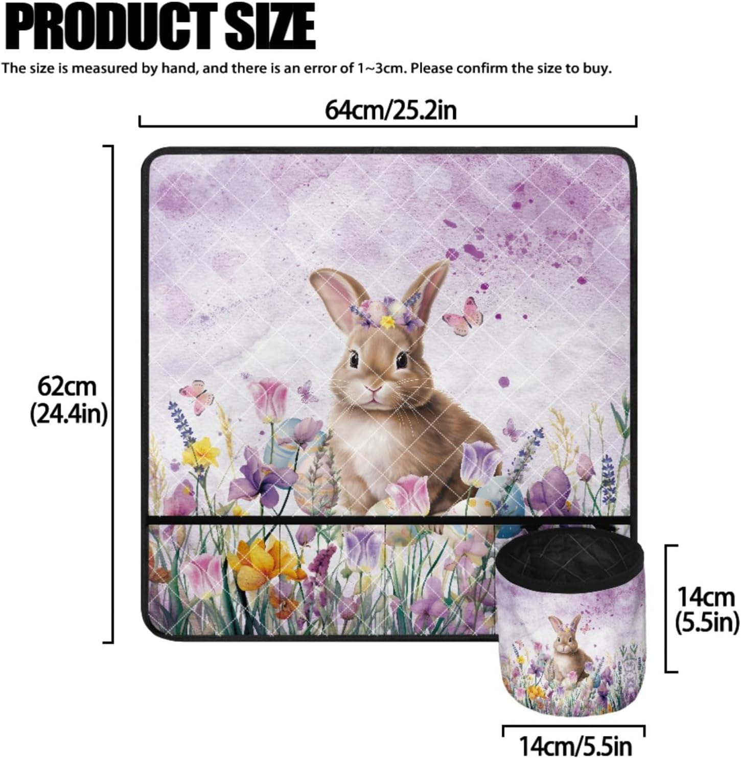 Rabbits Flower 2 Pieces Sewing Machine Dust Cover and Sewing Machine Pad for Table with Pockets Valentine's Day Home Decoration Universal for Most Standard Singer & Brother Machines