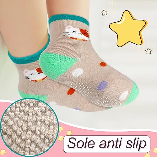 Miniatura 4 de ONESING 12 pares de calcetines para recién nacidos, calcetines unisex para bebés, niñas y niños pequeños, calcetines de 0-12 y 12-24 meses