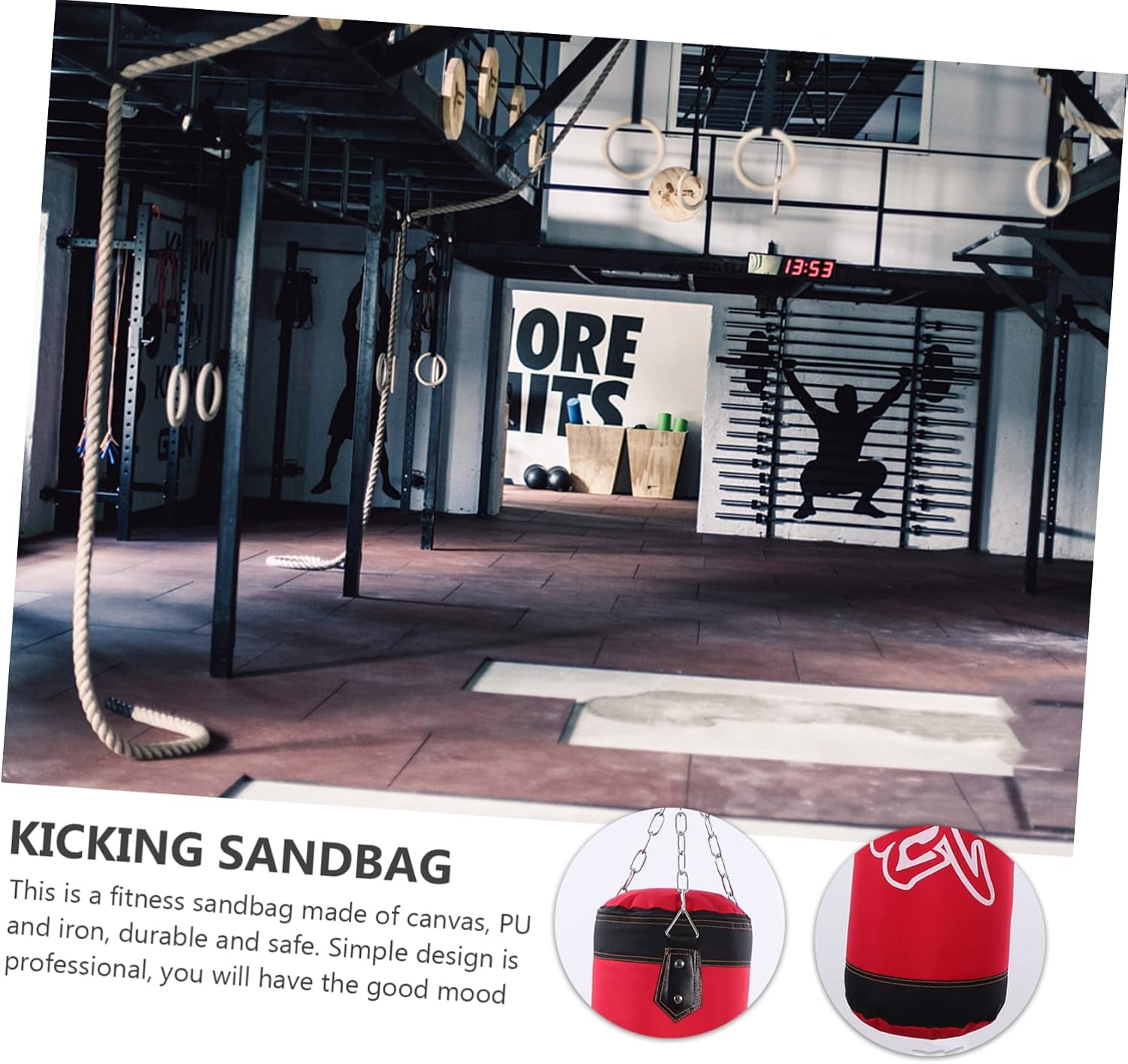 BESPORTBLE Sandbags Sand Bags Fitness Hanging Bag Kicking Sandbag Exercise Sandbag Fitness Bag Karate Sandbag