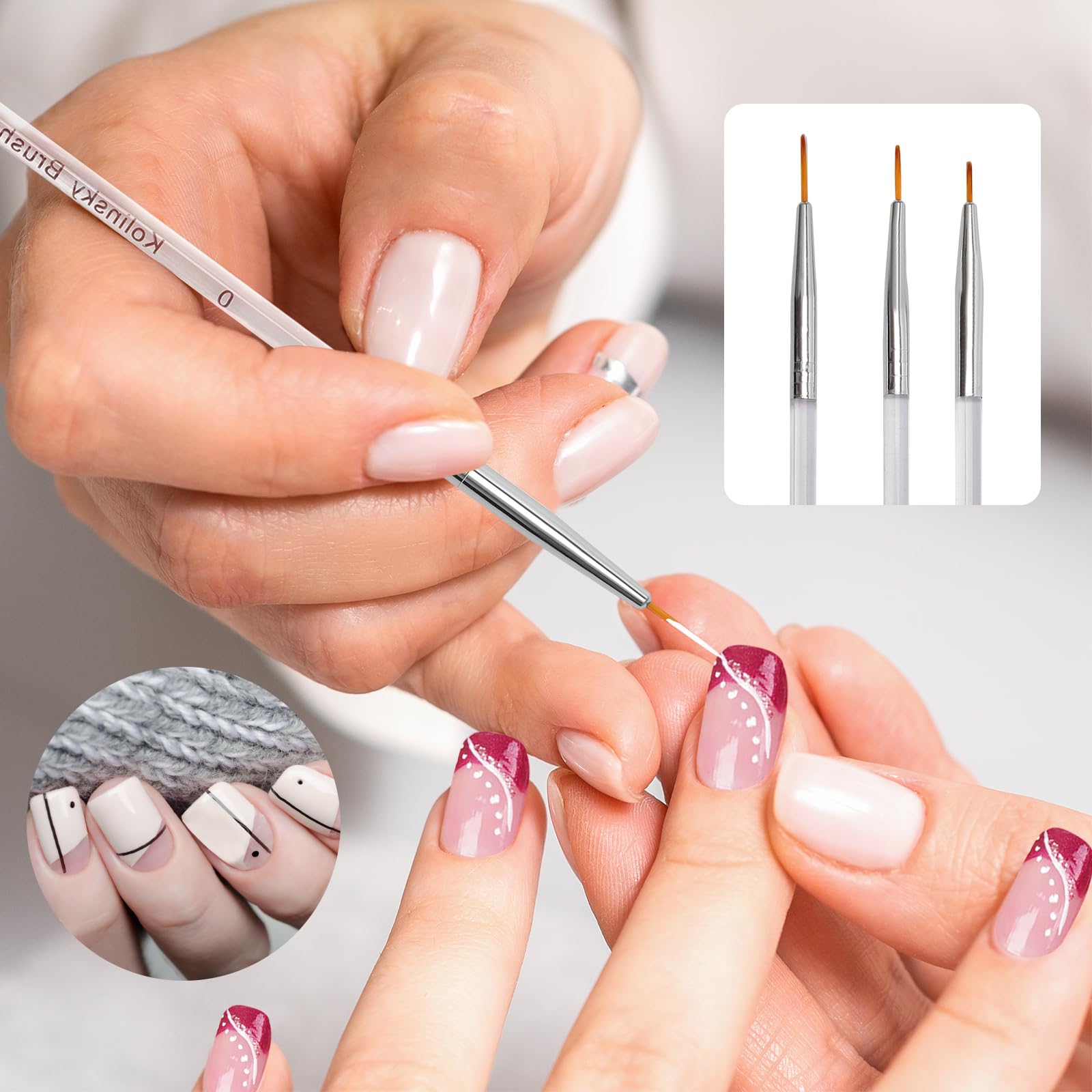12 Pcs Nail Art Brushes, Acrylic Nail Design Brushes Professional - Image 4