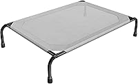 Simple Trending XL Raised Dog Bed for Large Dogs - Waterproof Cooling Cot, 200lb Capacity, 47.75x30.5 Inch Grey