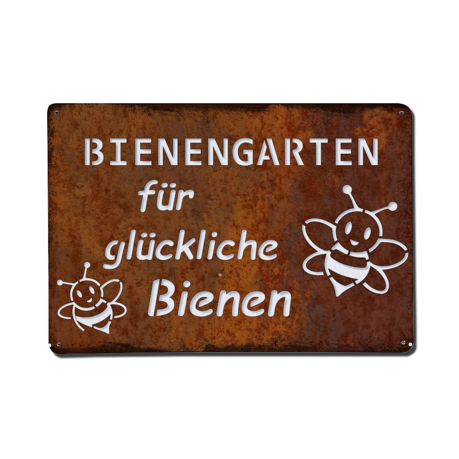 Bee Garden For Happy Bees Metal Tin Sign Plaque