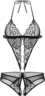 ssoshhub Women Deep V Lingerie Lace Teddy One Piece Babydoll Mini Bodysuit Sleepwear Swimwear Honeymoon Wedding Night Valentine Gift-picture-41