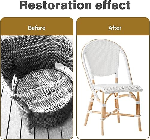 Miniatura 5 de Material de reparación de mimbre, material de tejido de ratán sintético plano para tejer y reparar mesa de silla, cesta de almacenamiento, etc.