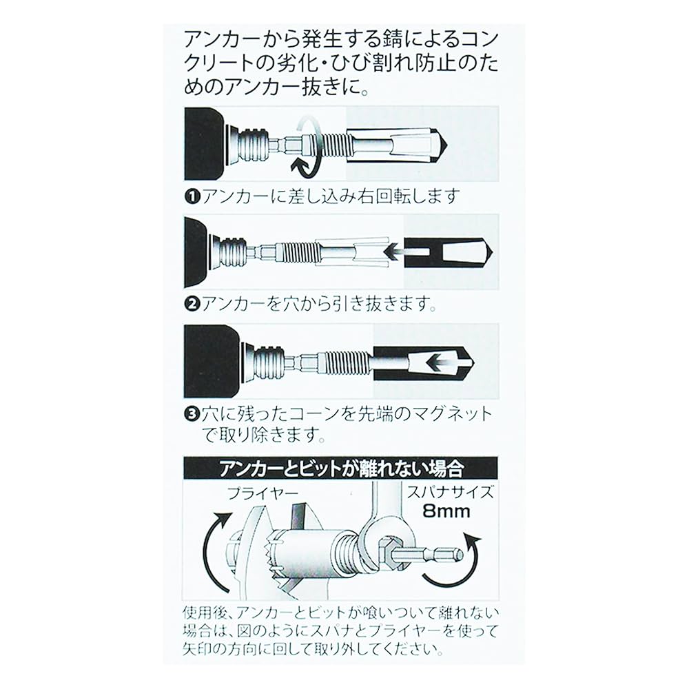 Amazon.co.jp: ビッグマン(Bigman) 六角軸 アンカーボルト 抜き