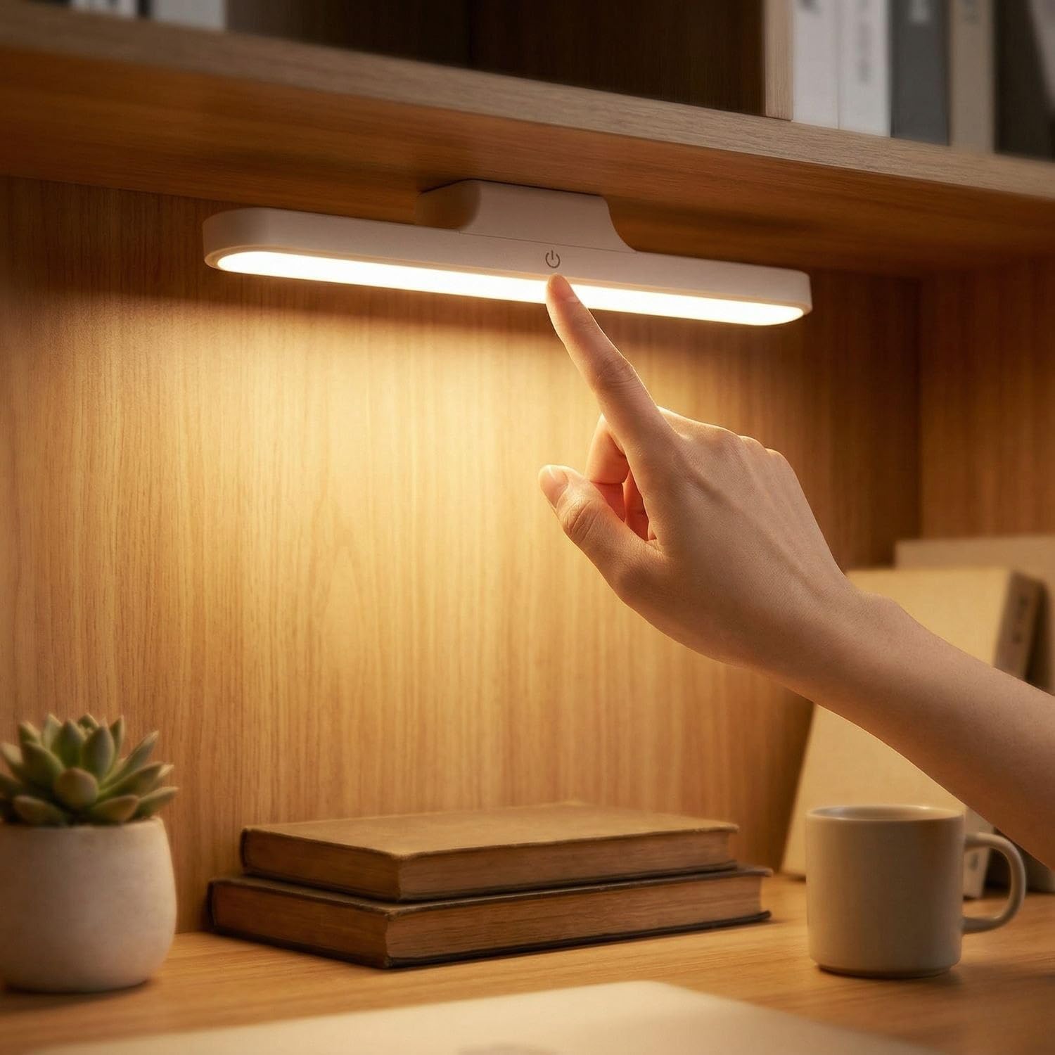 ARJ Rechargeable Magnetic Wall Light with Touch Control | LED Study Table Lamp for Students | Dimmable Reading Light for Bedroom, Dressing Table & Picture Lighting | Wireless & Adjustable Light Bar-picture-52