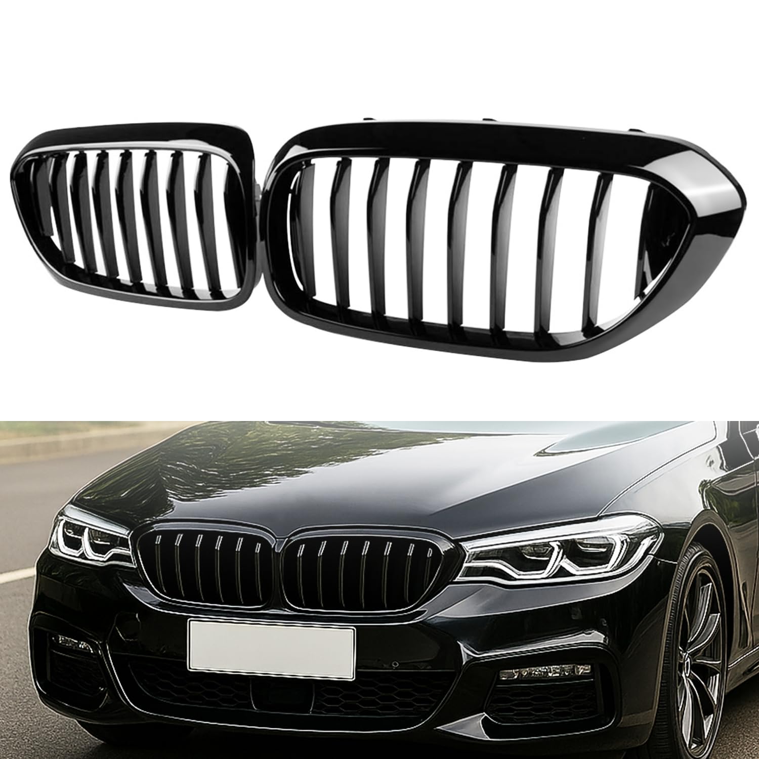 Amazon | Zealhot フロントキドニーグリル，適切BMW G30 G31 G38