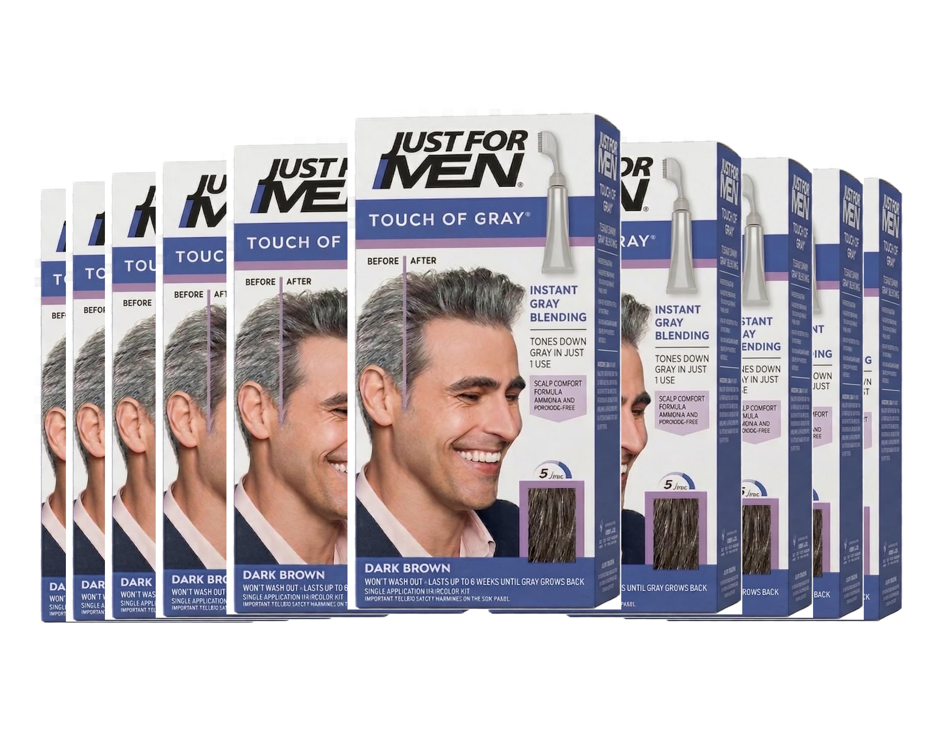 Amazon.com: Just For Men Touch Of Gray Hair Treatment T-45 Dark