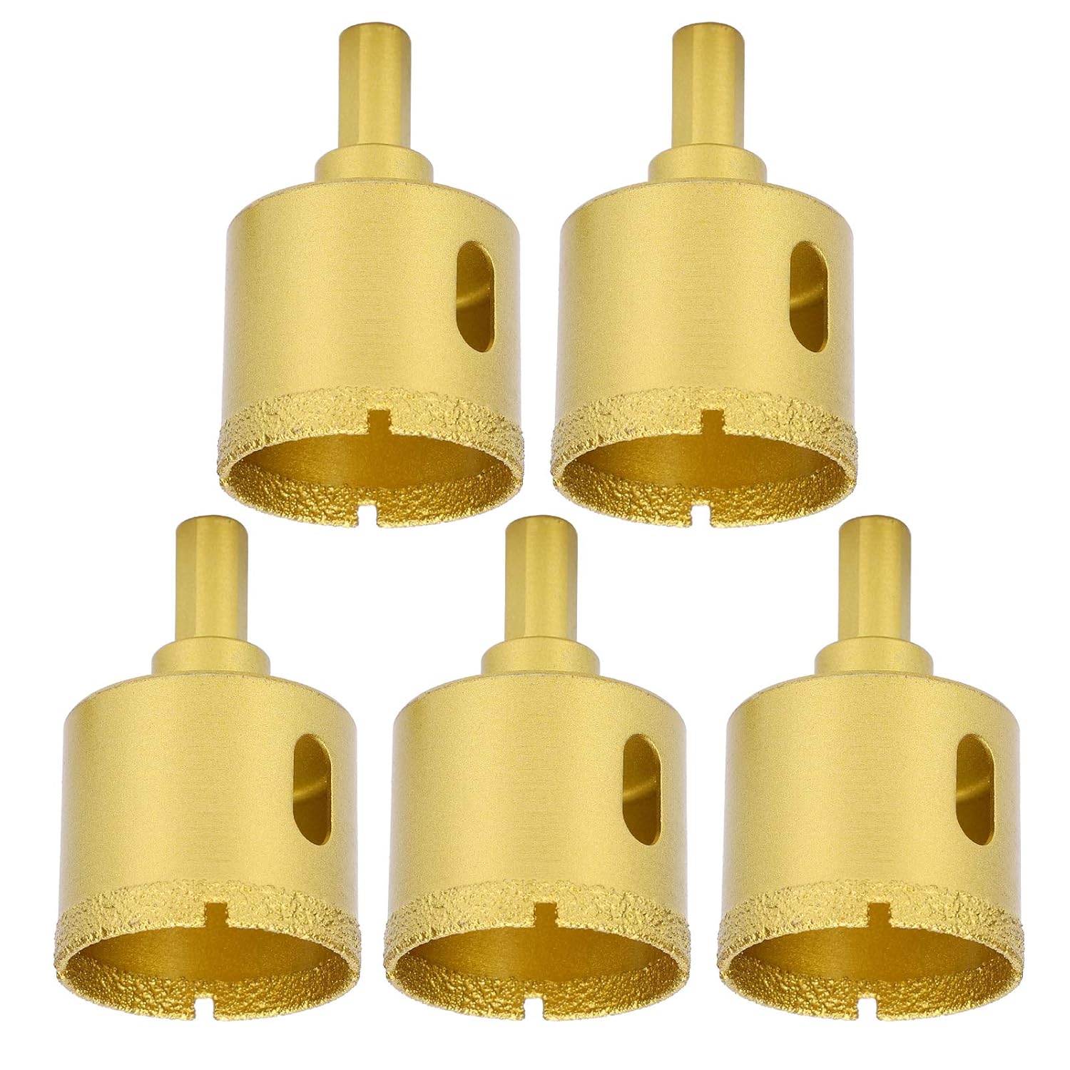 Diamond Hole Drill Bit Cutter, 5Pcs 40mm, Wet Saw Hole Kit for Ceramic, Granite, Concrete - High Strength, Wear, Professional Tile Tools for Stone and Glass