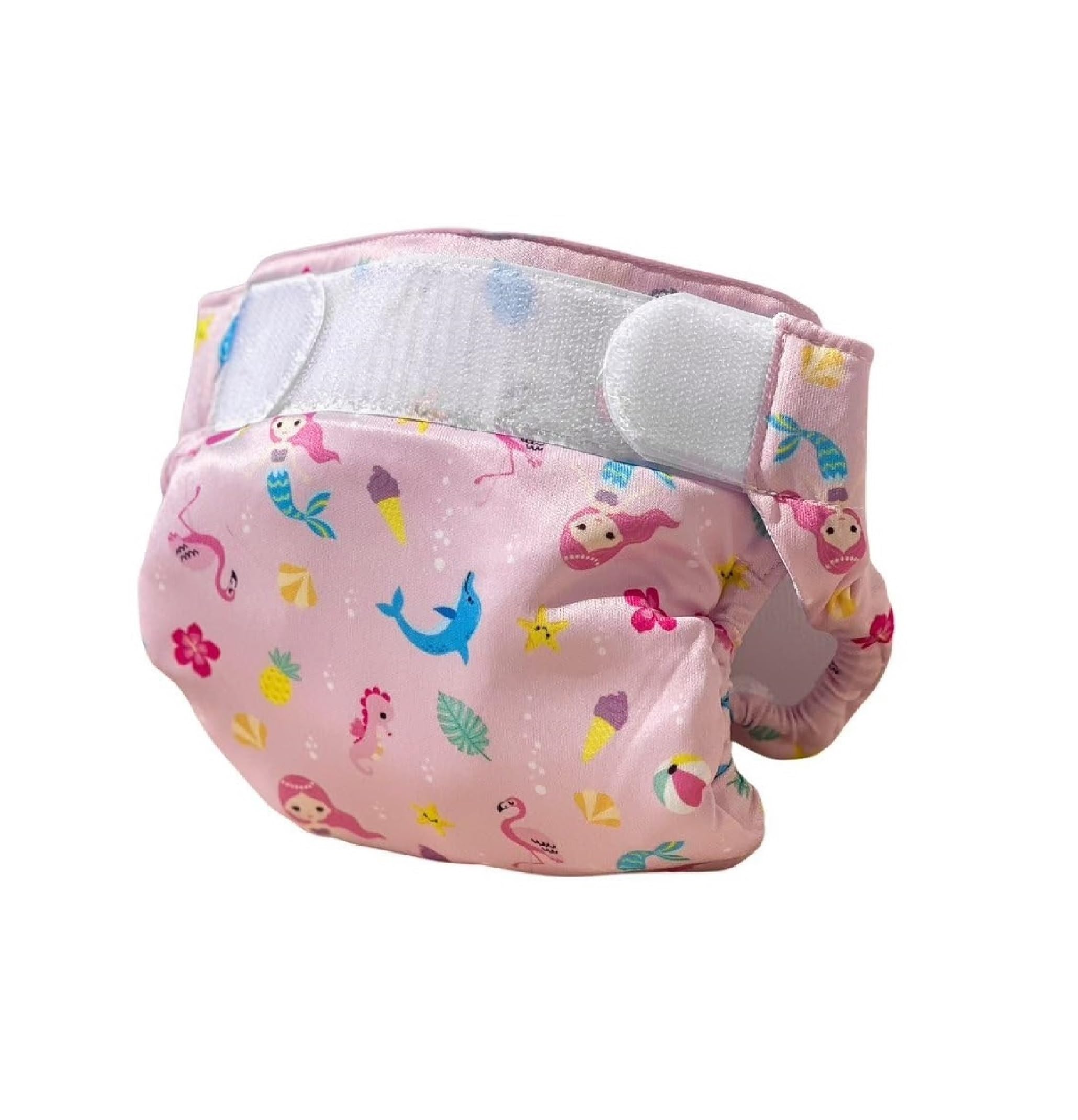 Maillot couche bébé et enfant - Couche de natation - Maillot couche rose - Couche de nage bébé de 9 à 16 KG - Couche baignade - Réutilisable - Lavable en machine - Freds swim academy