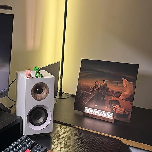 Miniatura 6 de Now Playing - Soporte para discos de vinilo, soporte iluminado para álbum, pantalla de discos de vinilo, soporte para reproductor de álbum con