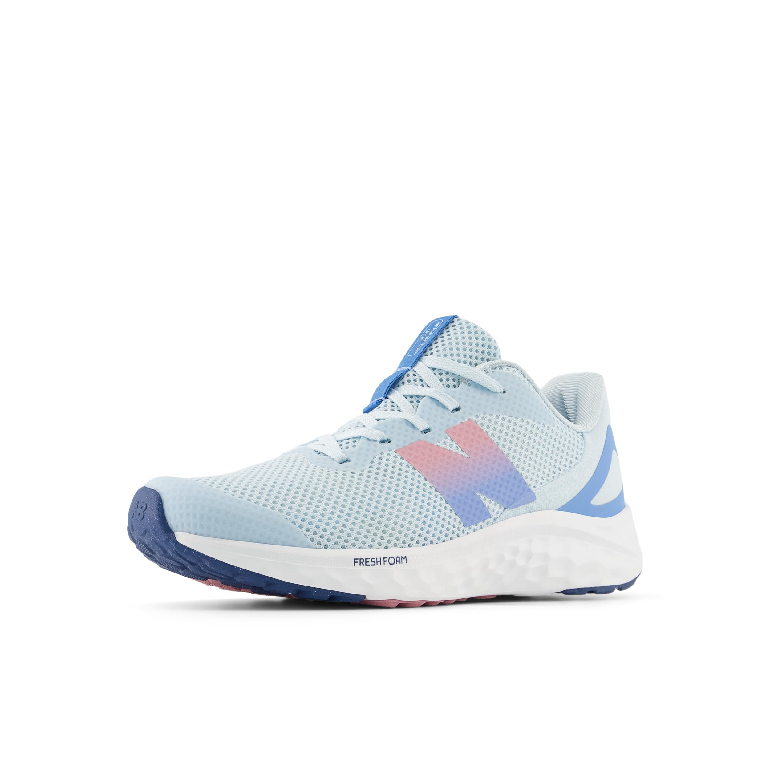 New Balance Fresh Foam Arishi V4 Lace-Up Running Shoe, Frosted Glass/Carolina Blue/Pink Taffy, 5.5 US Unisex Big Kid