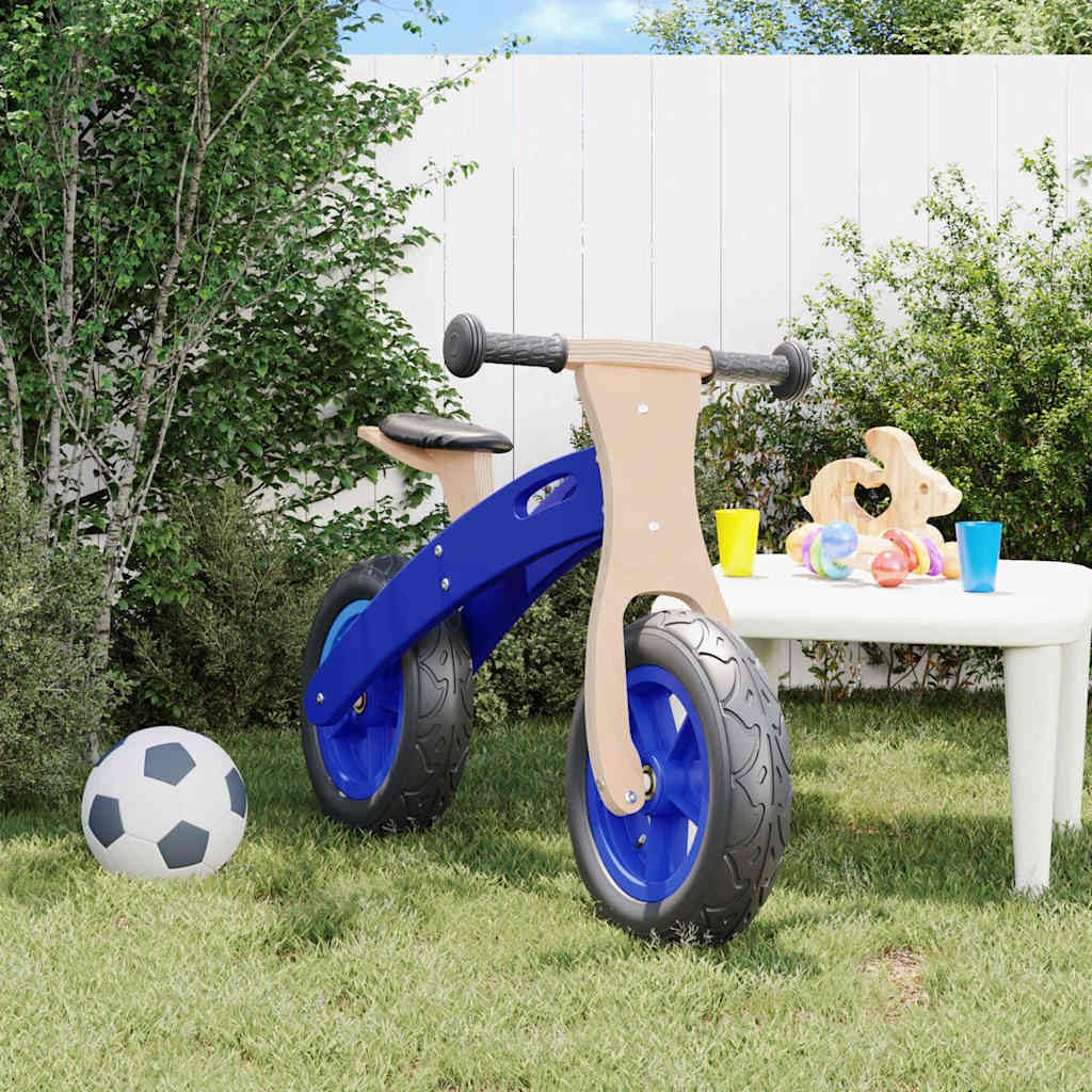 Kinder Laufrad aus Holz mit Luftreifen, höhenverstellbarer Sitz und Lenker, Lernlaufrad für Kleinkinder ab 3 Jahren, stabiles Balance Bike für draußen, Rot