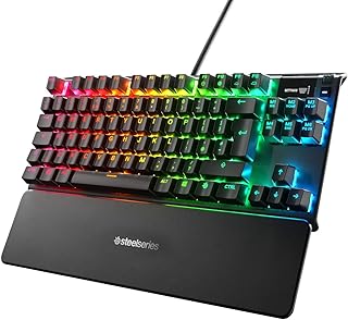 SteelSeries Apex 7 TKL - Mechanical Gaming Keyboard - OLED Display - Red Switches - English (QWERTY) Layout