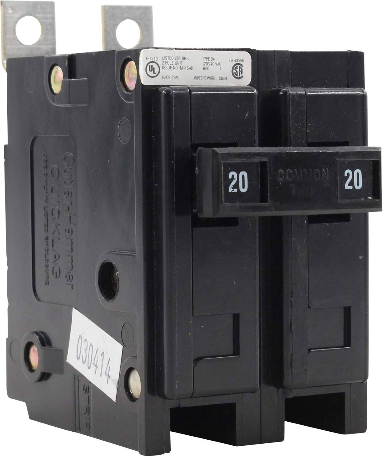 Cutler Hammer BAB2020 20A 2 Pole Circuit Breaker by Eaton Cutler-Hammer