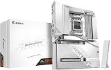 GIGABYTE B850 AORUS Stealth Ice Carte mère AMD AM5, ATX, DDR5, 4X M.2, PCIe 5.0, USB-C, WIFI7, 5GbE LAN, EZ-Loquet, - 1