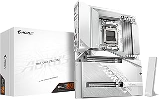 GIGABYTE B850 AORUS STEALTH ICE AMD AM5 Motherboard, ATX, DDR5, 4x M.2, PCIe 5.0, USB-C, WIFI7, 5GbE LAN, EZ-Latch,