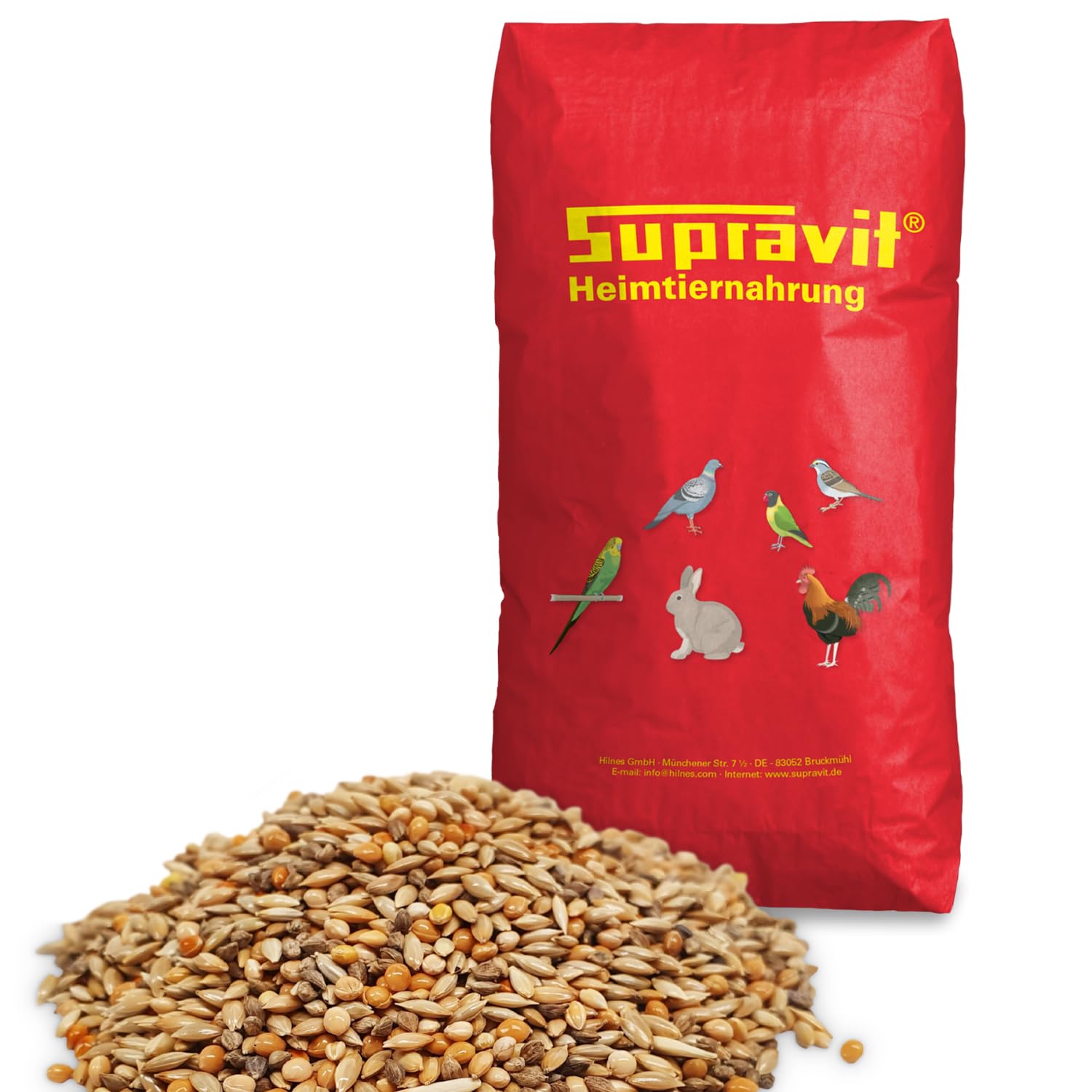Supravit Wellensittichfutter Zucht 25 kg – hochwertige Zuchtmischung | als Hauptfutter für Wellensittiche & kleine Sitticharten – Jungvogelfutter & Mauserfutter zur Förderung der Zucht