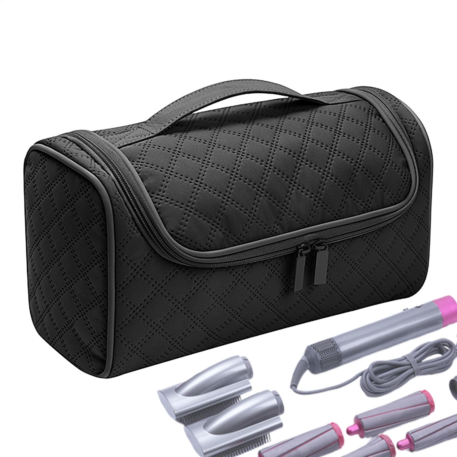 Bolsa para secador de Pelo,Bolsa de Viaje para secador de Pelo | Organizador de Herramientas para el Cabello con Bolsa para rizador de Gran Capacidad con Gancho - Bolsas portátiles para el