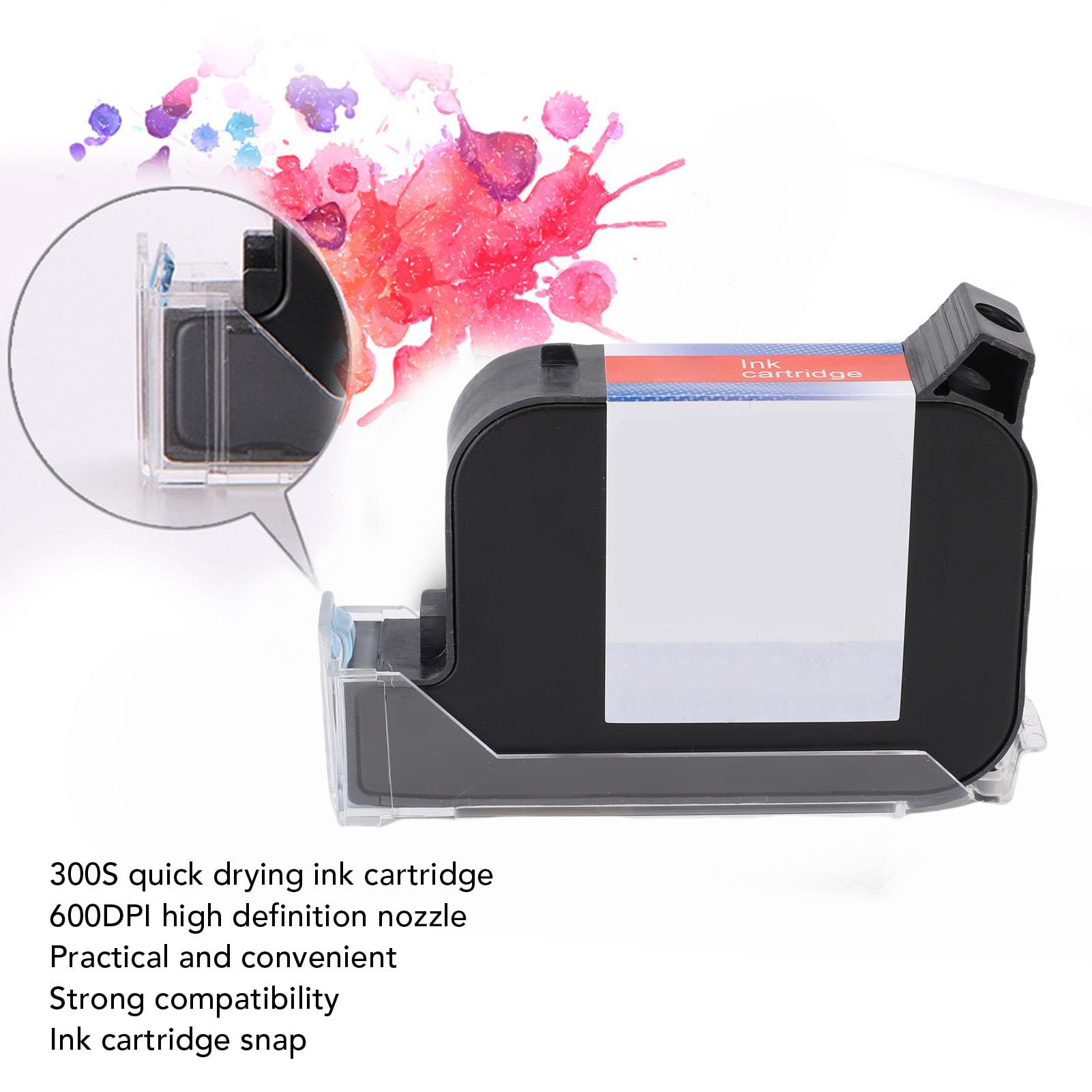 Impresora Original de Inyección de Tinta de Reemplazo de Tinta de 42 Ml de 42 Ml, Duradero y Rápido, Compatible para una Máquina de Codificación de Boquilla de 0.5 Pulgadas/12.7