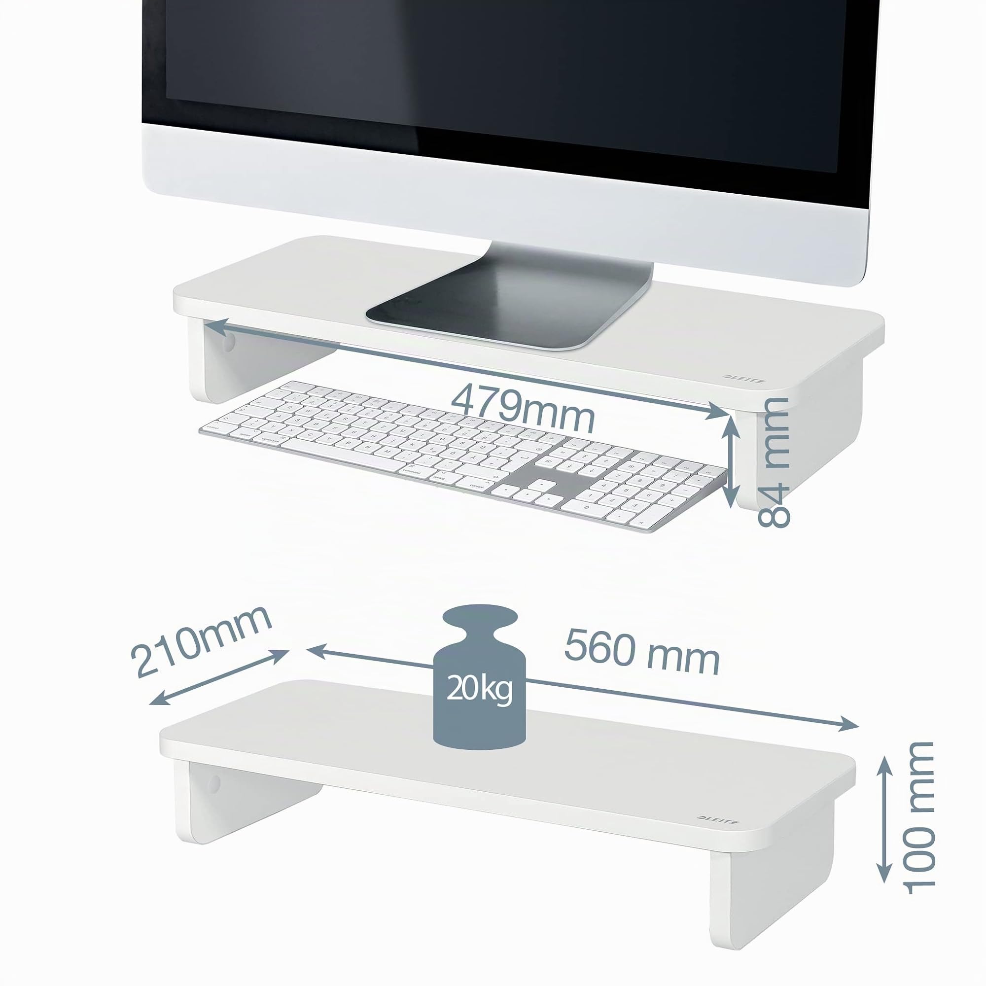 Leitz 64340001 – Soporte Monitor Blanco