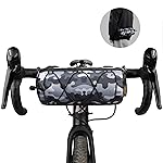 Rhinowalk Bike Handlebar Bag, Bicycle Front Bag Shoulder Bag Storage Bag with Shoulder Strap for Road Mountain Bike Cycling Travel (Camouflage grey)