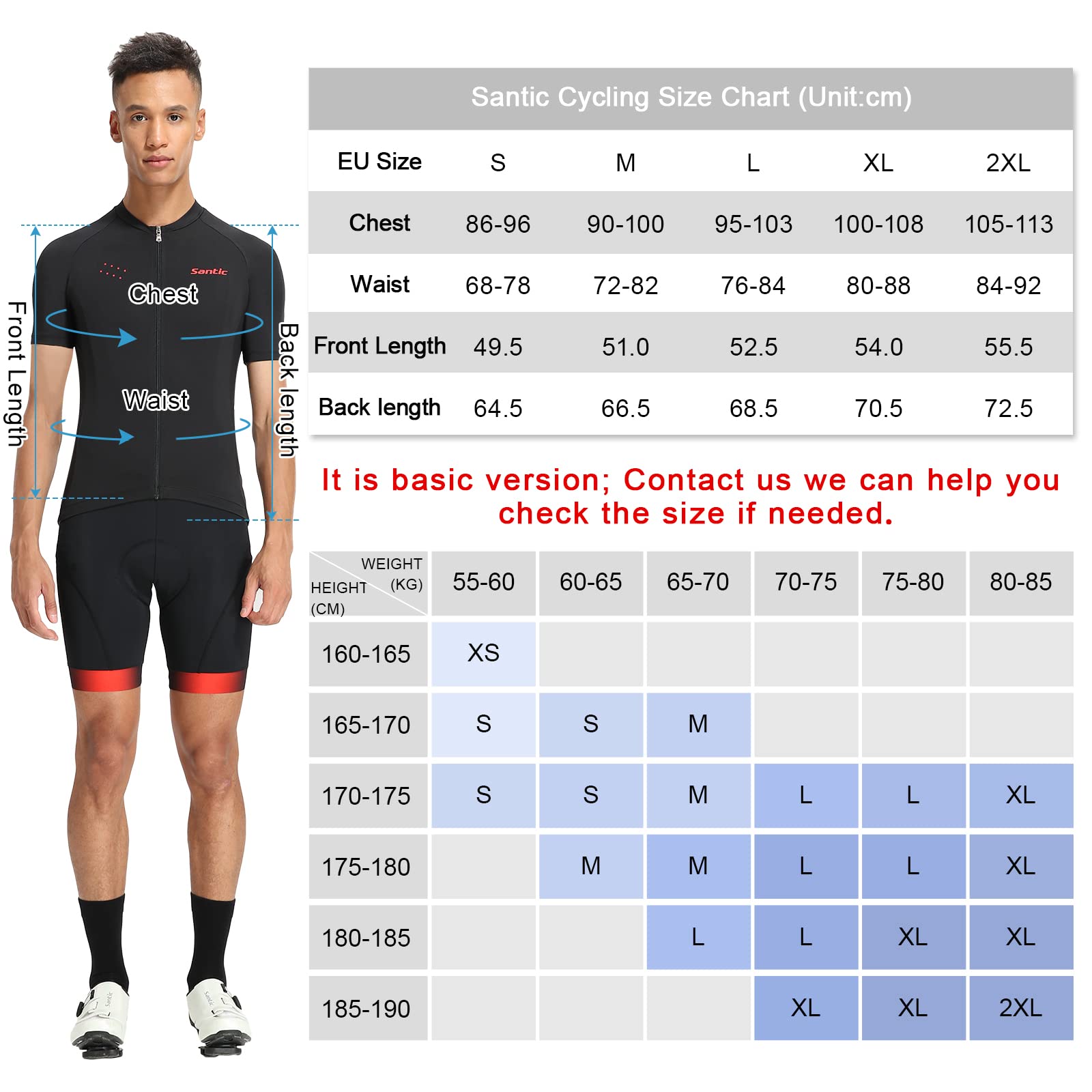 Santic Maillot Ciclismo Hombre Ciclismo Bicicleta Bici Jersey Ciclista