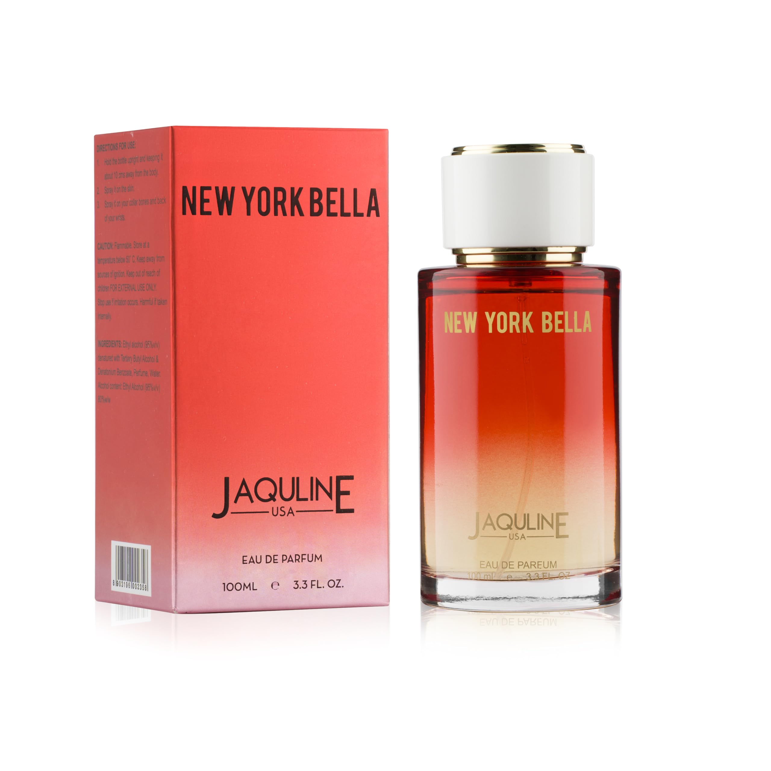 JAQULINE USA New York Bella Premium Long Lasting Perfume | Men Women | Citrus, Floral & Musky Notes | Intense Fragrance | Fresh & Elegant Fragrance - 100ml