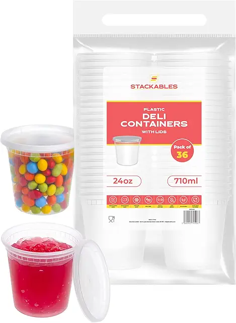 Premium 36-Piece Cell Freezing Container Set - Leakproof, Microwave & Freezer Safe