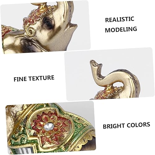 Miniatura 8 de Figura de escritorio de elefante de resina, escultura de animal elegante para decoración de oficina en casa, decoración única de elefante para