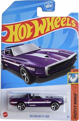 Hot Wheels '69 Shelby GT 500, Muscle Mania 9/10 [Púrpura] 195/250