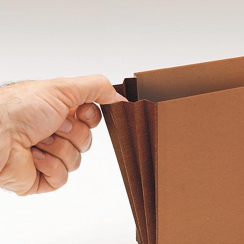 Miniatura 4 de Smead Cartera de archivo expansible, solapa y cierre de cordón, expansión de 5-1/4", tamaño carta extra ancha, cuerda roja, 10 por caja (71186)