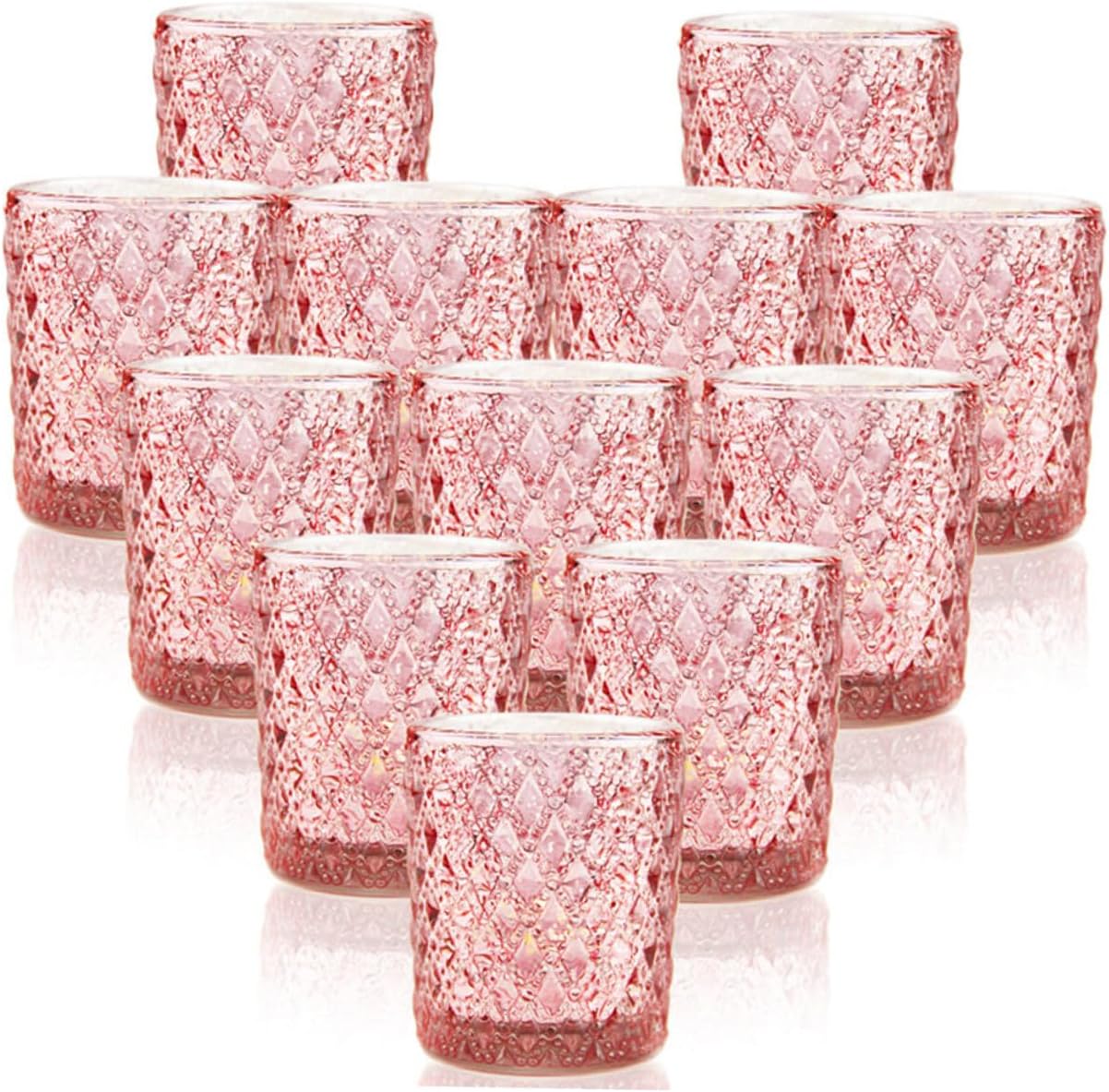 12個 ろうそく足 家の装飾 キャンドル 食卓の燭台 ティーライトホ