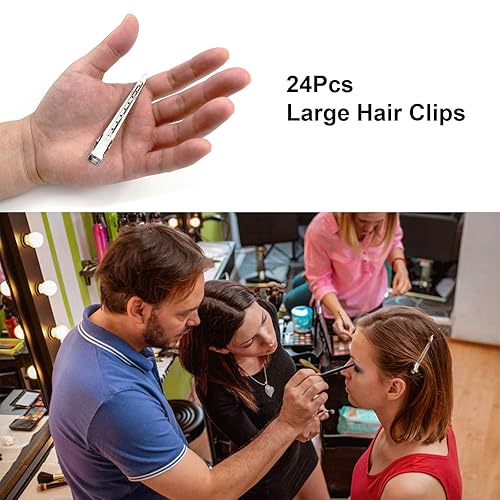 Miniatura 3 de 26 pinzas de metal con pico de pato para mujer corte de peinado horquillas plateadas para cabello largo pinzas de rizo de cocodrilo para rodillo de