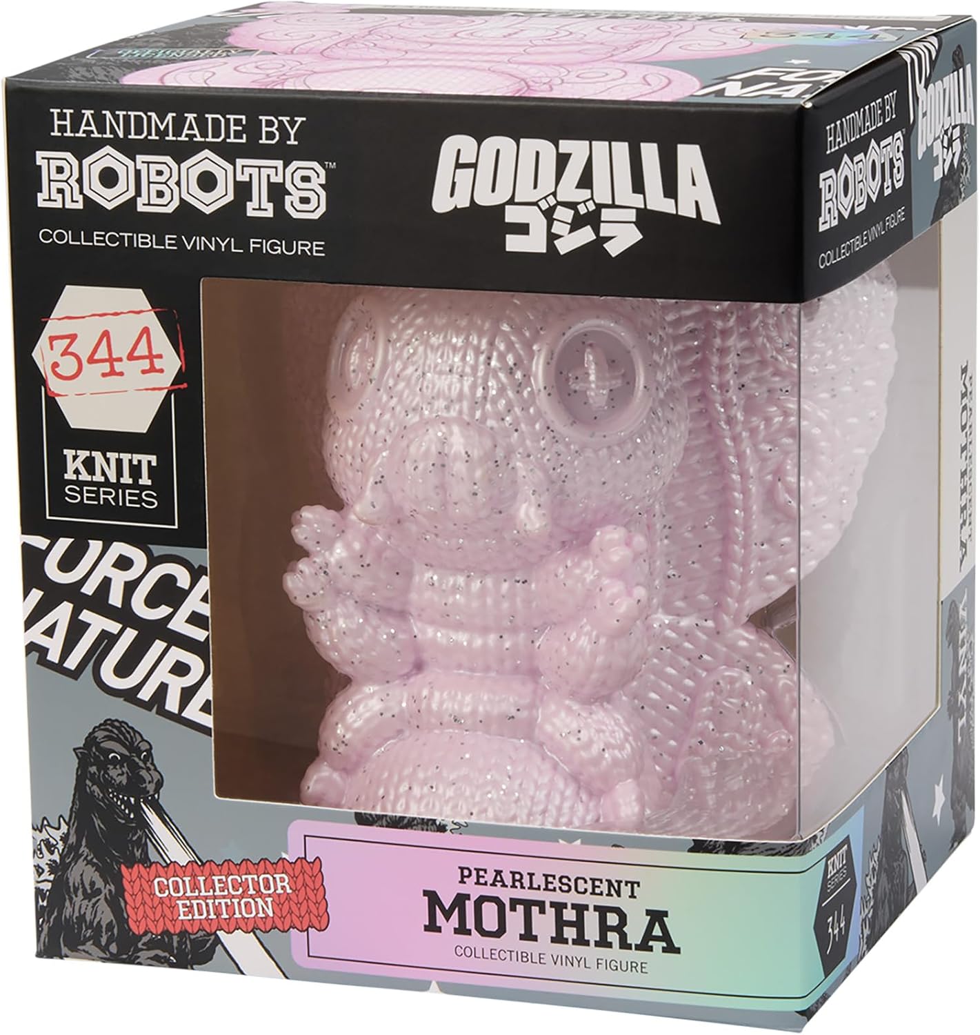 Handmade by Robots - Godzilla - Mothra #344 (Pearlescent Glitter)