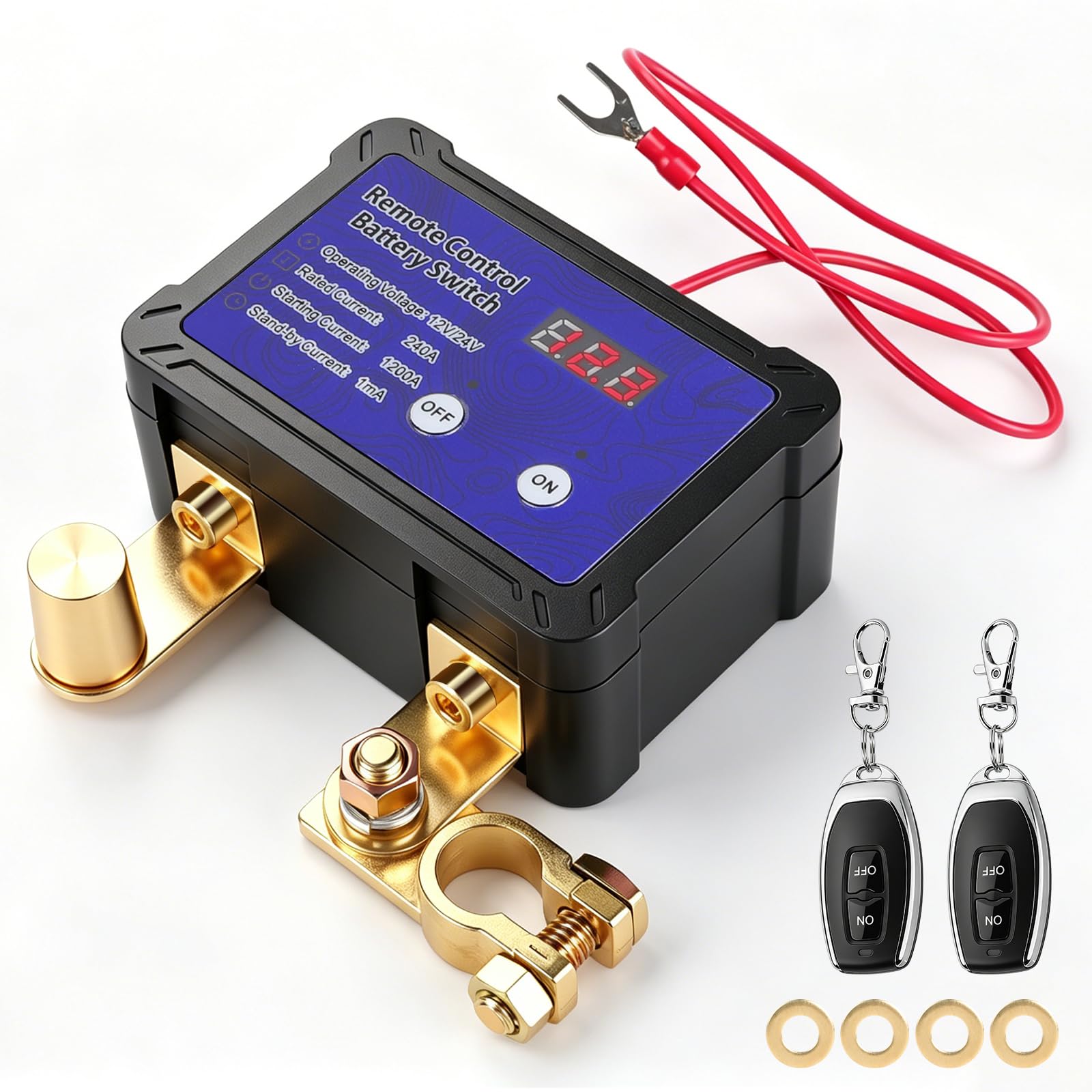 CPROSP Coupe Circuit Batterie 12v avec 2 Télécommandes