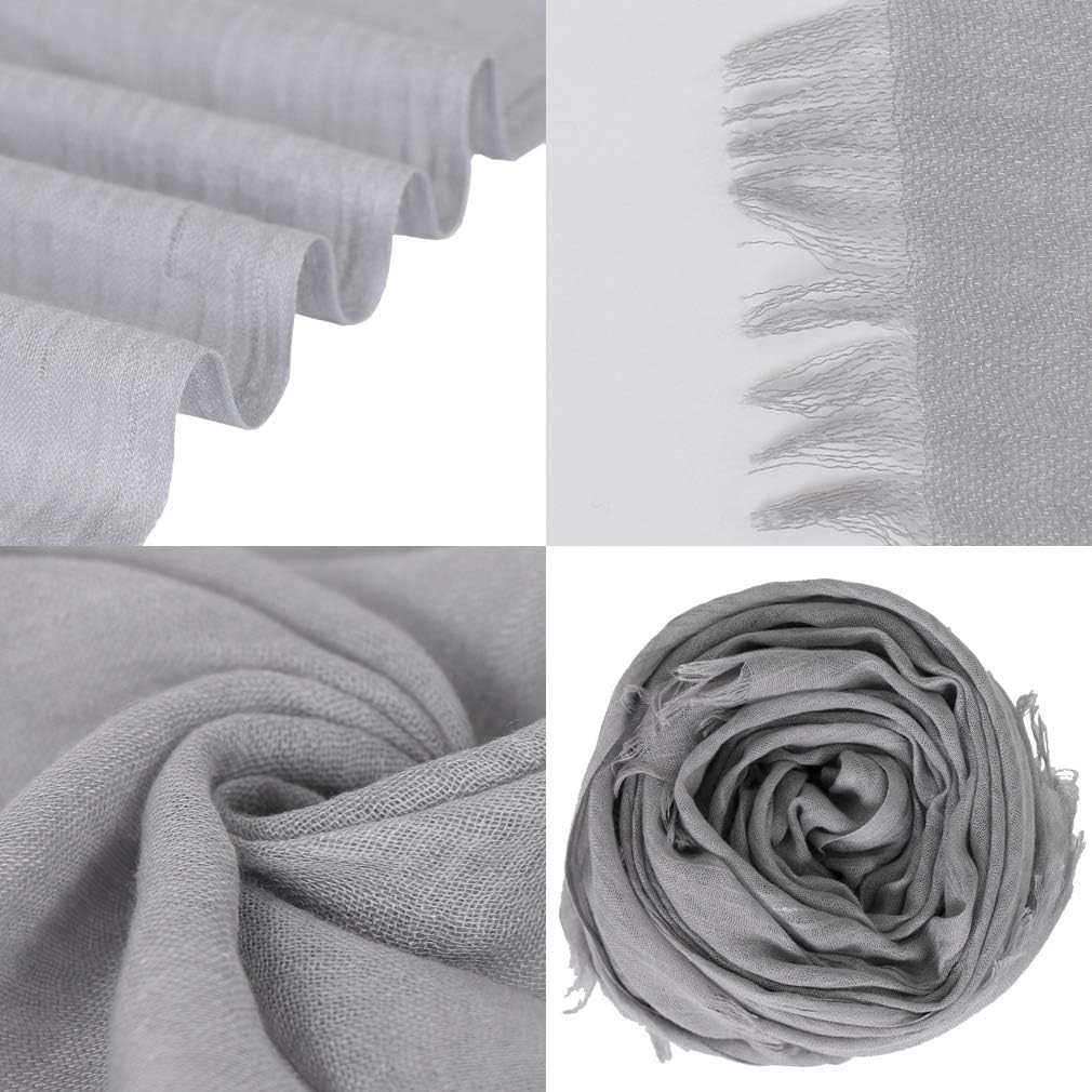 LMVERNA Women Summer Scarf Large Long Line Beach Shawl Lightweight with Fringed Headscarf Gauze Shawl and Wrap - Image 6