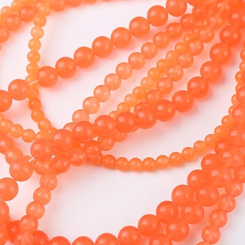 Miniatura 4 de 60 cuentas de piedra de cuarzo calcedonia naranja de 0.236 pulgadas, cuentas de piedras preciosas naturales, cristal curativo, energía curativa,