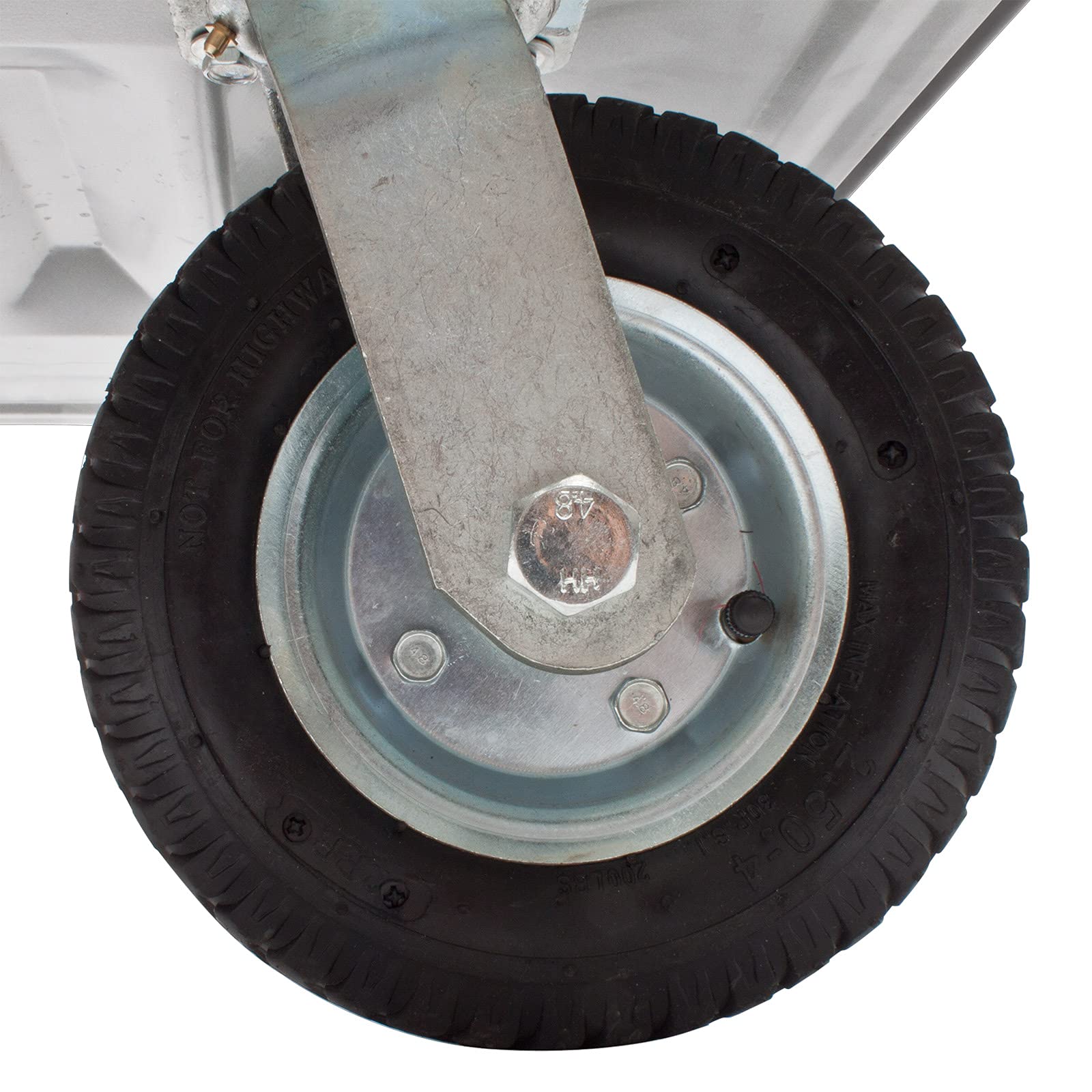 DEMA Plattformwagen 300 kg – Transportwagen, Handwagen, Plattformtrolley – stabil, mobil, langlebig, mit Luftbereifung – Werkstatt, Lager, Umzug, Garten, Materialtransport