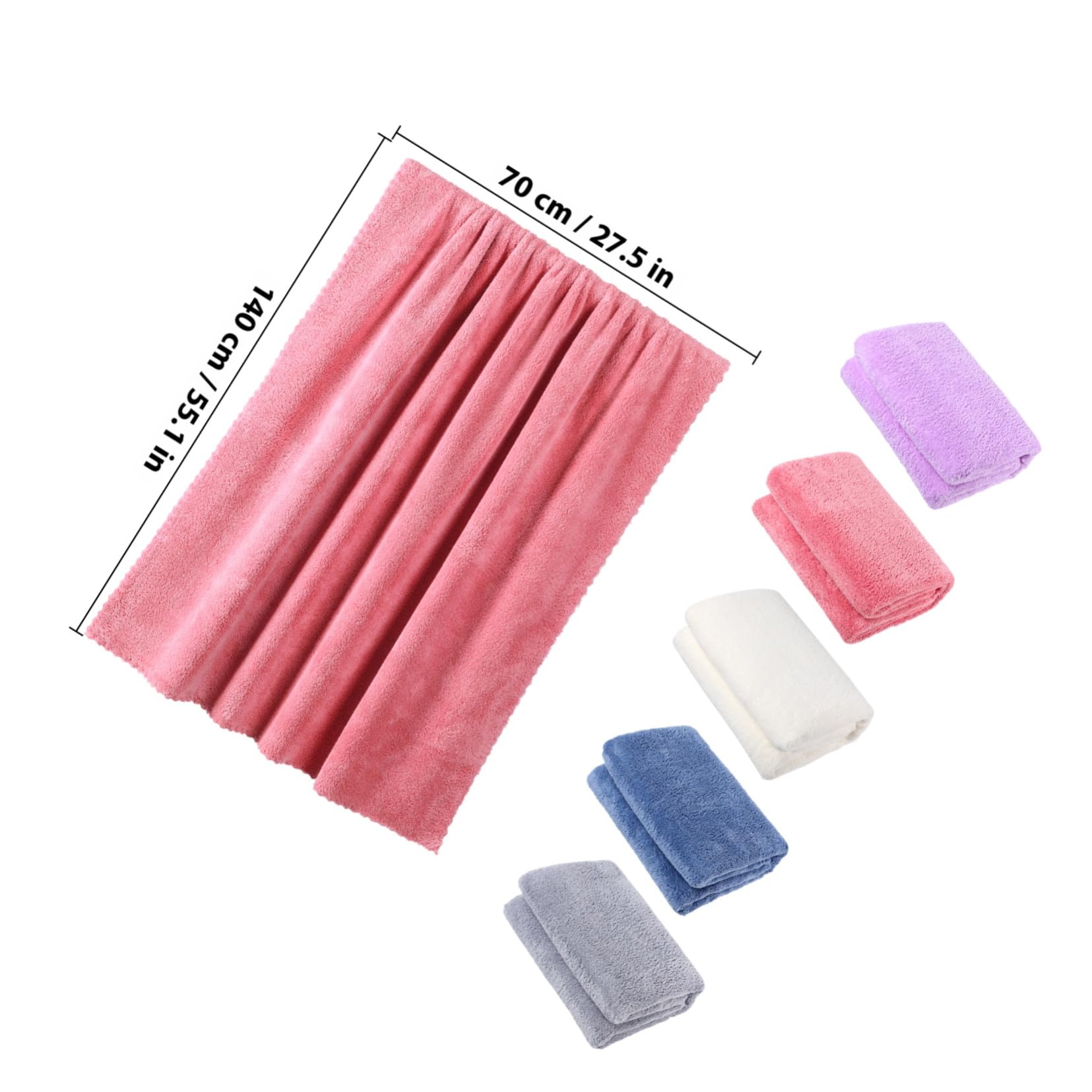 Ensemble de Serviettes de Bain 5 Pièces en Tissu Fin | Grand Format, Polyester et Nylon, Usage Spa et Voyage, Toucher Doux, Forte Absorption
