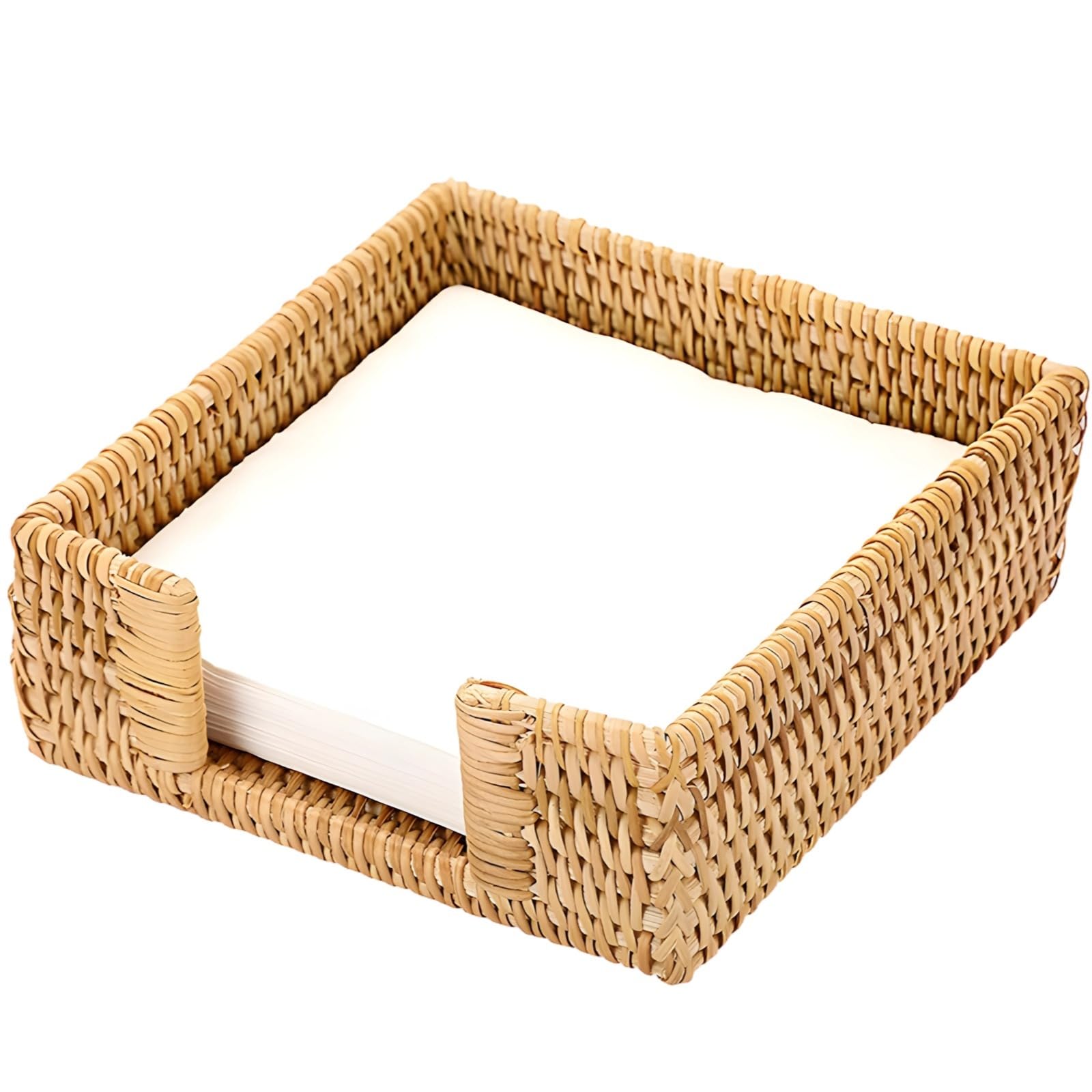 Porte-serviettes en rotin tressé main accessoire de table premium