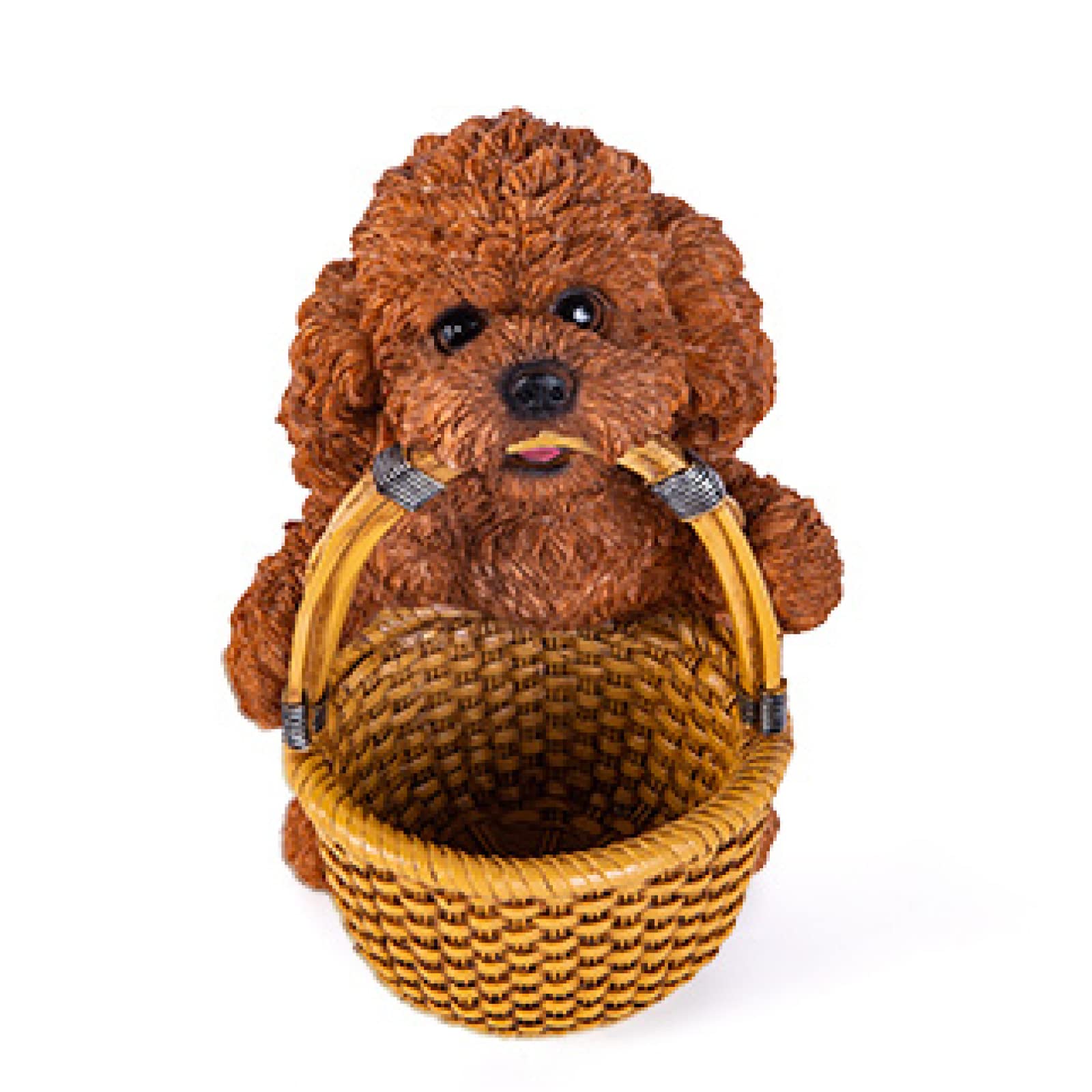 Chien en peluche marron pour ranger un bureau encombré