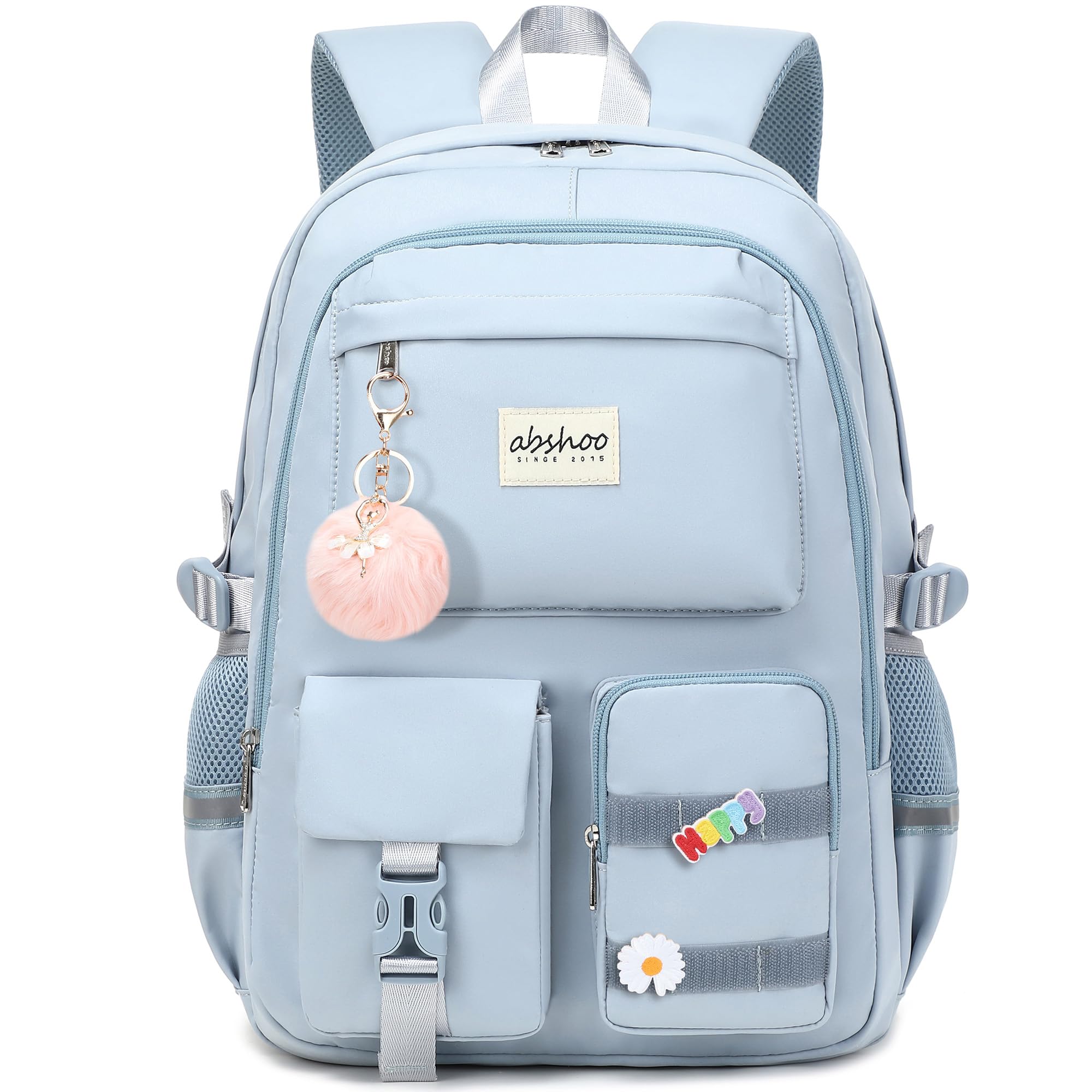 abshoo Big Student Laptop Backpack For College Women Middle High School Teen Girls Bookbag Travel Daypack (LightsteelBlue)