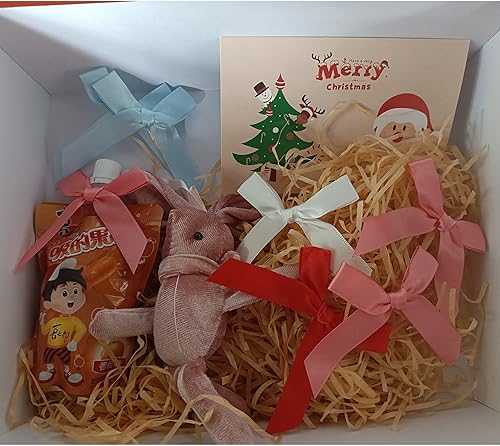 Miniatura 7 de Paquete de 50 lazos blancos para corbata, lazos preatados, lazos de satén de Navidad para bolsas de golosinas, lazos de embalaje para dulces y