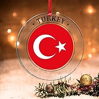 Vista 22 de Adorno de Navidad de Trinidad y Tobago para niños, bandera de Trinidad y Tobago, colgante acrílico para árbol de Navidad, recuerdo, bandera