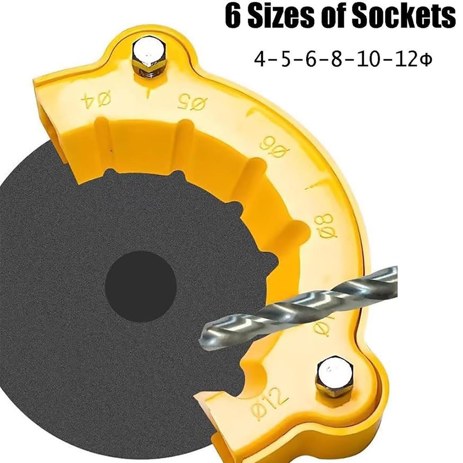 2025 Drill Bit Sharpener Guide - Attachment For Angle Grinder, Multi-Size Notches For Sharpening HSS & Alloy Bits