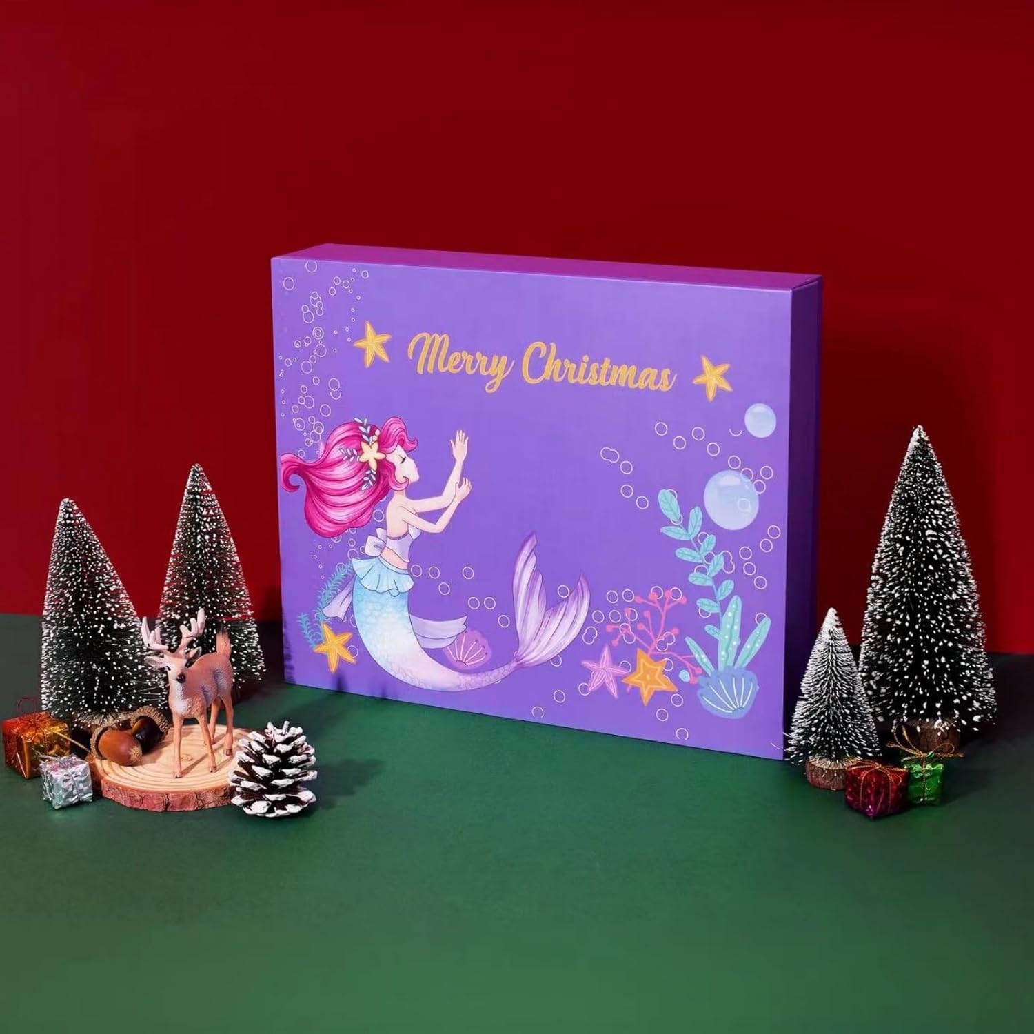 Advent Calendar 2025 for Girls - 24 Days Surprise Christmas Mermaid Gift Box - Christmas Countdown Kids Advent Calendars - Mermaid XMAS Gifts Including Hair Accessories, Fidget Toys - Image 4